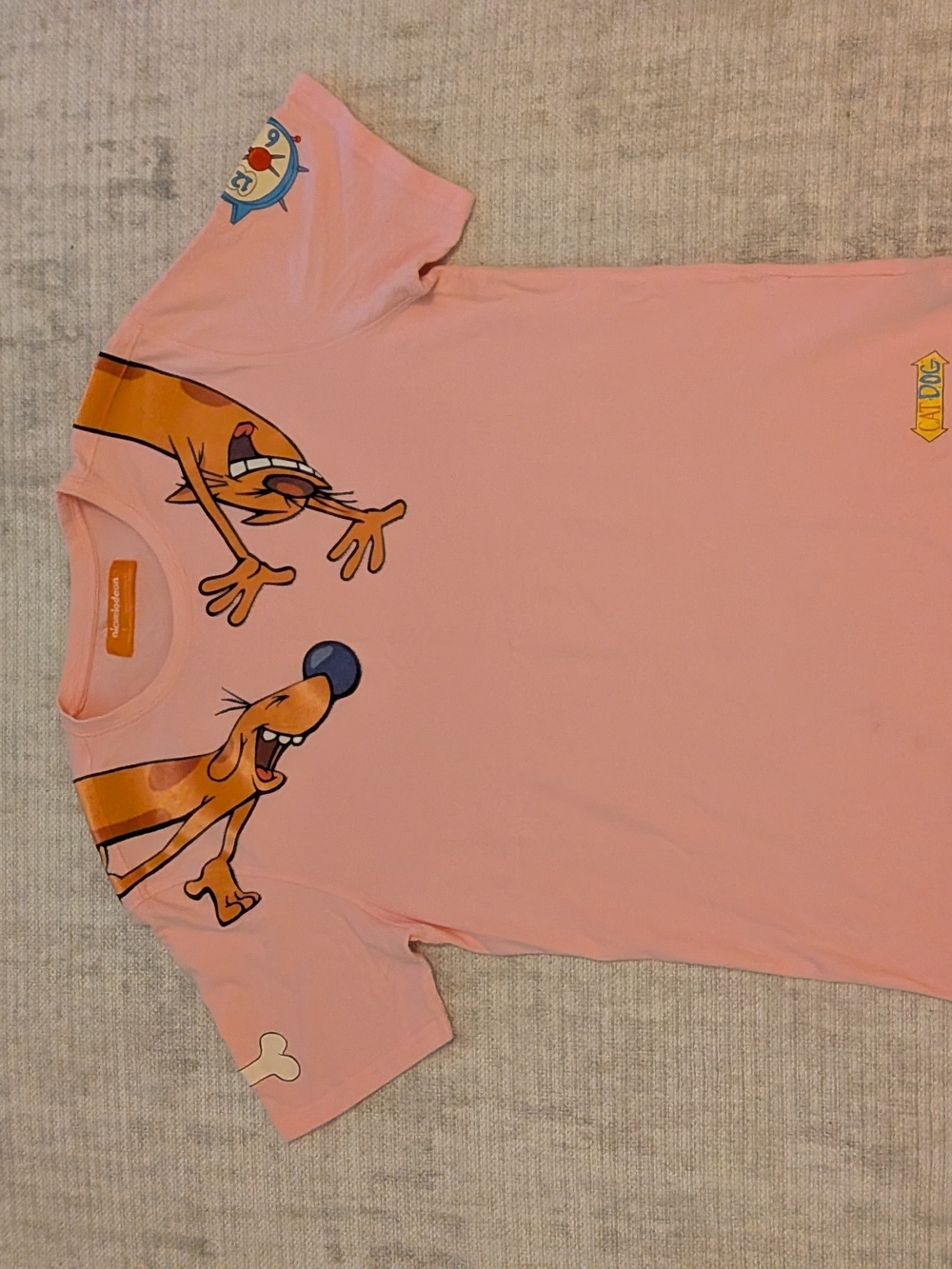 Nickelodeon Pink Short Sleeve Tee with Dog Graphic